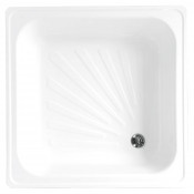 Поддон стальной для душа Loranto LG800B 80х80х15, квадратный