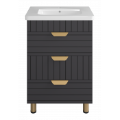 Тумба с раковиной Brevita Gloster 60 УТ000012446 графит