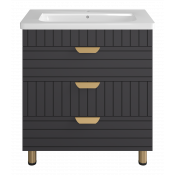 Тумба под раковину Brevita Gloster 80 GLOS-08060-48-2 графит