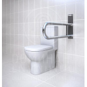 Поручень для унитаза с опорой «к стене» откидной Dominant D-M1/05