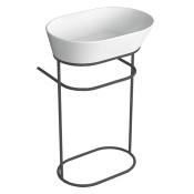 Консоль под раковину Simas Wave WASA02 nero matt черный матовый