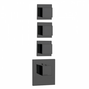 Смеситель с термостатом Bossini Cube Z032205.073 черный матовый
