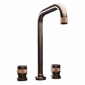 Смеситель для раковины Nicolazzi Khady 2438TCNKNRG21 black nichel/rose gold