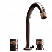 Смеситель для раковины Nicolazzi Khady 2408TCNKNRG21 black nichel/rose gold