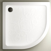 Поддон для душа Devon&Devon Arabesque 1DEPDARABCU9090A с сифоном SFAD200CR белый