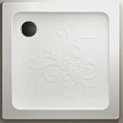 Поддон для душа Devon&Devon Arabesque 1DEPDARAB9090A с сифоном SFAD200CR белый