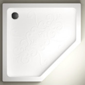 Поддон для душа Devon&Devon Arabesque 1DEPDARABPEN100A с сифоном SFAD200CR белый