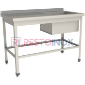Ванна моечная с рабочей поверхностью с бортом RESTOINOX ВМСР/1-12/6-БПО-ЭН
