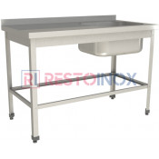 Ванна моечная цельнотянутая с рабочей поверхностью с бортом RESTOINOX ВМЦР/1-12/6-БПО-ЭН