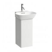 Тумба с раковиной Laufen INO, с 1 дверцей, с сифоном, с 4 полками, DX, подвесная, покрытие LLC, белый матовый