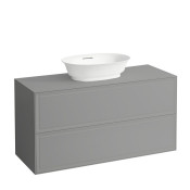 Тумба с раковиной Laufen New Classic, 2 ящика, подвесная, серый матовый