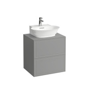 Тумба с раковиной Laufen New Classic, 2 ящика, подвесная, серый матовый