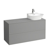 Тумба с раковиной Laufen New Classic DX, 2 ящика, подвесная, серый матовый