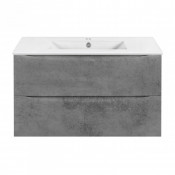 Тумба под раковину Vincea Mia Slim VMC-2MC900S1BT подвесная серый бетон