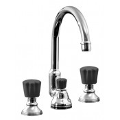 Смеситель для раковины Devon&Devon Black Morris DDMRBL301ACR хром/черный