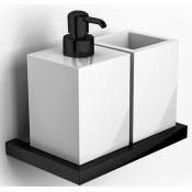 Дозатор для мыла Gattoni Kubik 0425/ABNO черный матовый/белый