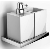 Дозатор для мыла Gattoni Kubik 0425/ABC0 хром/белый