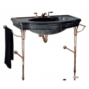 Раковина с консолью Devon&Devon Empire DEEMPIRENEOT золото/черный мрамор