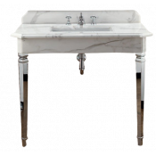 Раковина с консолью Devon&Devon Epoque DEEPOQUEMCACR хром/белый мрамор