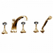 Смеситель на борт ванны Devon&Devon Excelsior Gemstone EXC-GM150GK золото