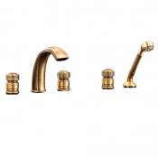 Смеситель на борт ванны Devon&Devon Excelsior Royal EXC-RY150OTS античная латунь