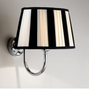 Светильник с абажуром Devon&Devon Decor DEDECORCR черно-белое/хром