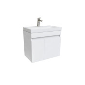 Тумба подвесная с раковиной IDDIS Zodiac ZOD6CD0i95K с дверцами, белая, 60 см