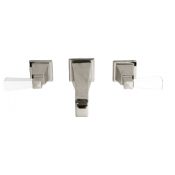 Смеситель для раковины Devon&Devon Vip Time 2VPTIME233MNKSABI никель сатинированный/белый хрусталь