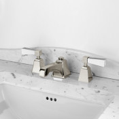 Смеситель для раковины Devon&Devon Vip Time 2VPTIME200NKSABI никель сатинированный/белый хрусталь