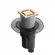 Душевой трап Berges Platz Norma 092058 100х100 золото глянец