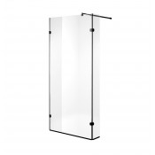 Душевая перегородка Niagara Nova NG-682-11BLACK 110х195 черный, стекло прозрачное