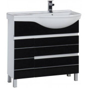 Тумба под раковину Aquanet Доминика 176570 90 правая черный/белый