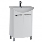 Тумба под раковину Aquanet Парма 65 182683 белая (2 дверцы)