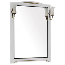Зеркало Aquanet Луис 186176 80х112 белый/золото