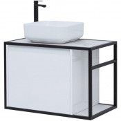Тумба под раковину Aquanet Nova Lite Loft 261650 75L белый глянец