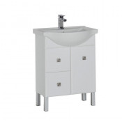 Тумба под раковину Aquanet Стайл 65 181498 белая (1 дверца 2 ящика)