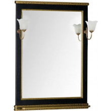 Зеркало Aquanet Валенса 180292 70x100 черный краколет/золото