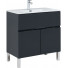 Тумба с раковиной Aquanet Алвита New 303911/284029 90 антрацит