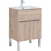 Тумба под раковину Aquanet Алвита New 277549 60 дуб веллингтон/белый