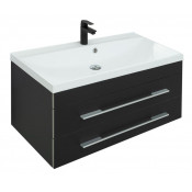 Тумба с раковиной Aquanet Верона 281099 90 черный матовый