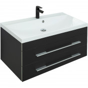Тумба под раковину Aquanet Верона 272429 90 черный матовый