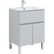 Тумба с раковиной Aquanet Алвита New 274128 60 серый