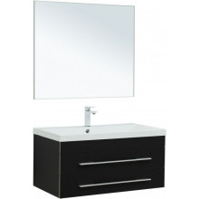 Комплект мебели для ванной Aquanet Верона New 287640 90 черный матовый