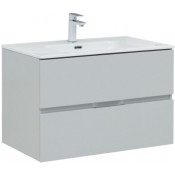 Тумба с раковиной Aquanet Алвита New 306167 90 серый
