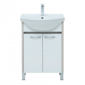 Тумба с раковиной Aquanet Донна 60 298579 белый дуб/белый