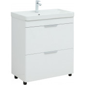 Тумба под раковину Aquanet Ирис 70 310153 белый глянец