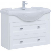 Тумба с раковиной Aquanet Монте 306204 85 белый матовый