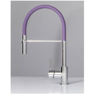 Смеситель для кухни Aquanet FF6215-PURPLE хром/фиолетовый
