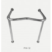 Поручень для раковины напольно-настенный с изгибом Kranik Р1W-32-730-600-800h