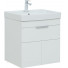 Тумба с раковиной Aquanet Ирис new 60 (1 ящик, 2 дверцы) белый глянец
